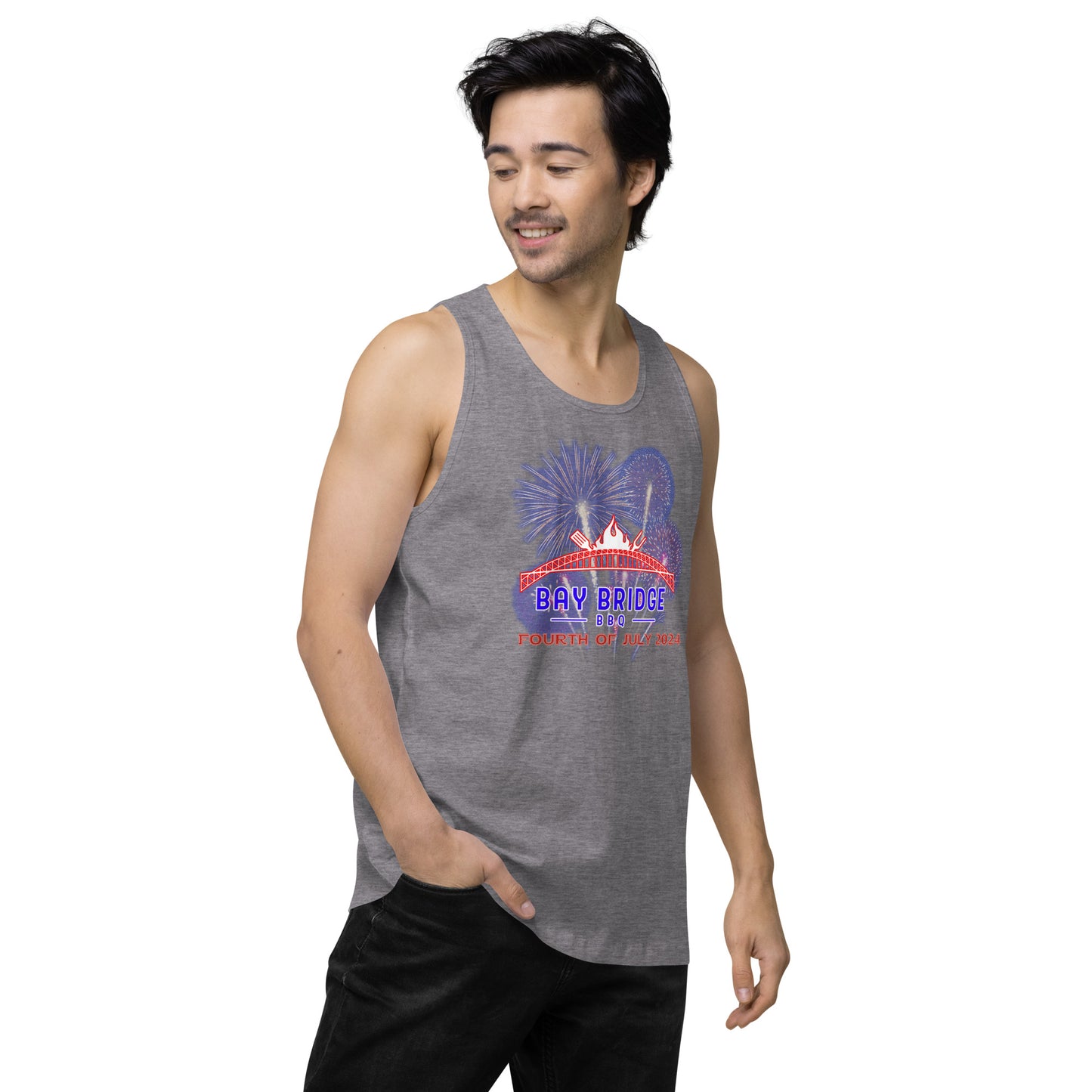 Men’s Fourth of July 2024 premium tank top