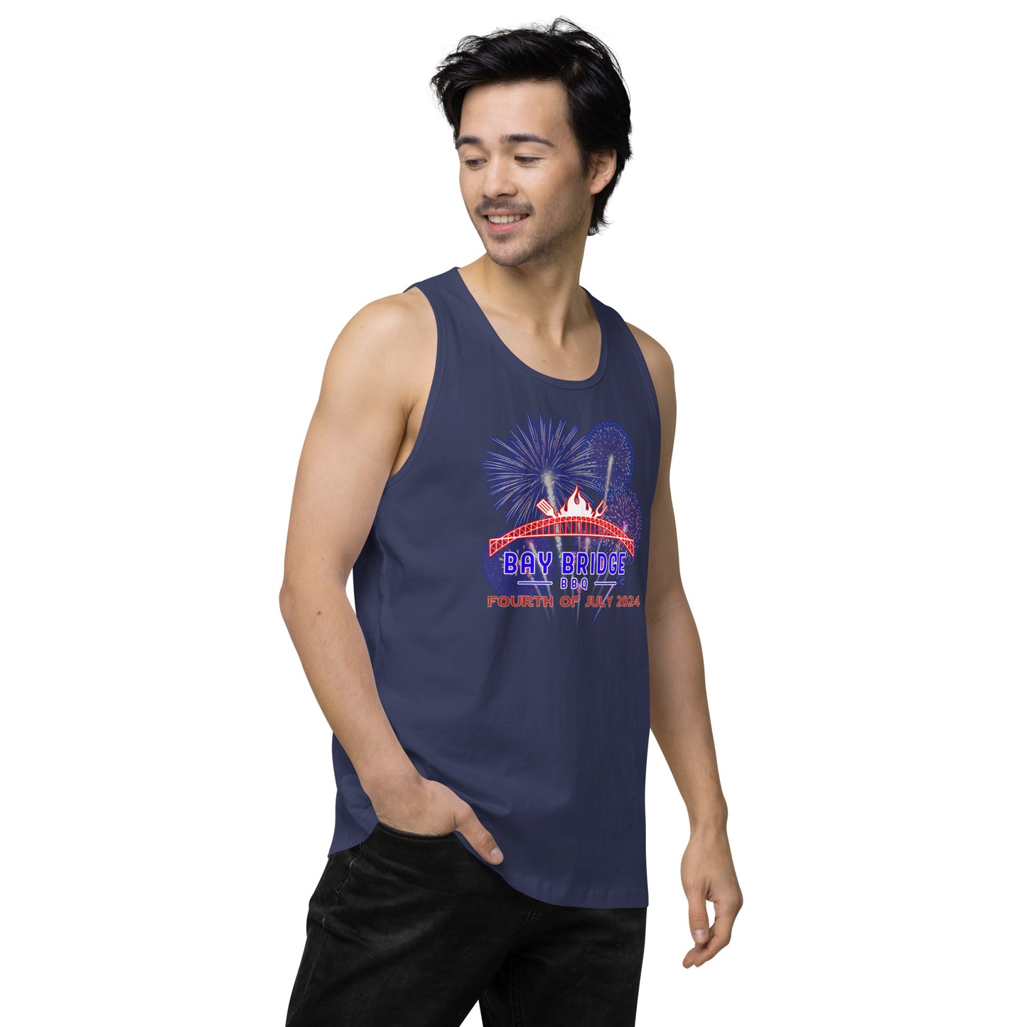 Men’s Fourth of July 2024 premium tank top