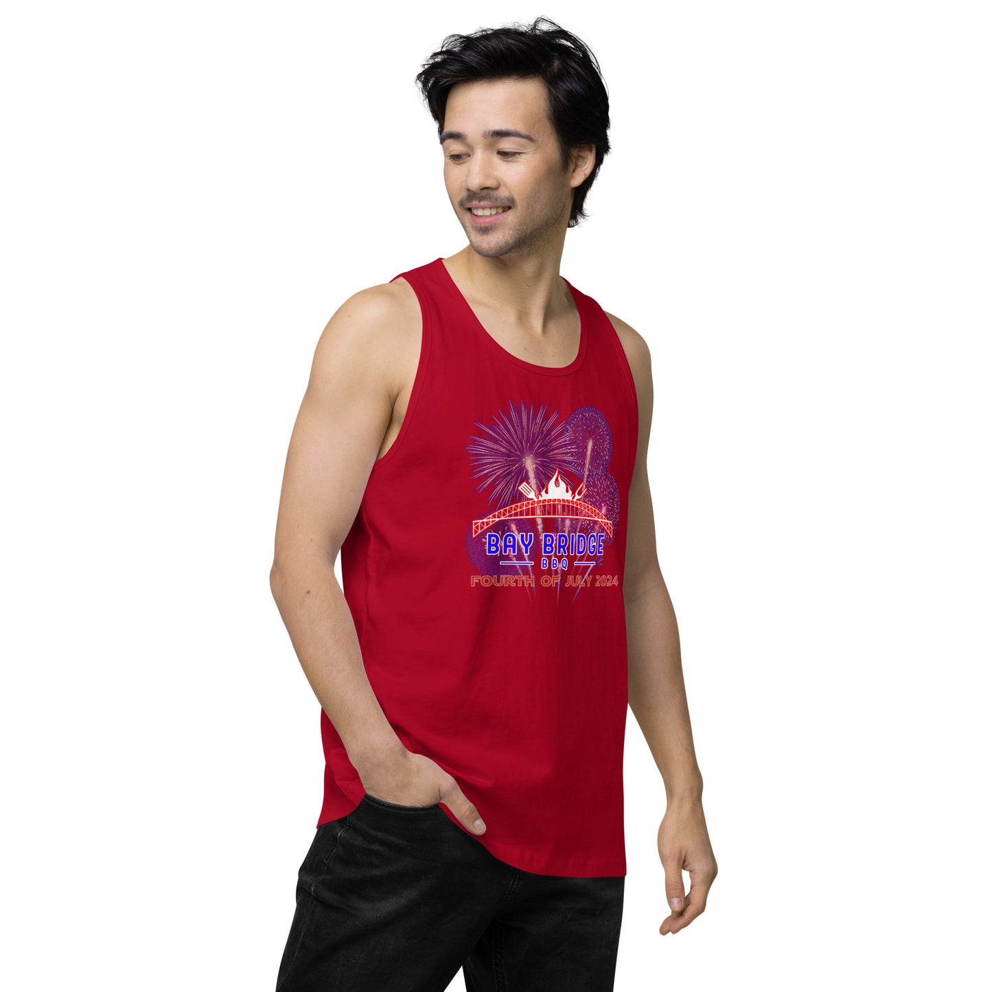 Men’s Fourth of July 2024 premium tank top